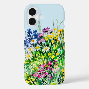 Coque Pour iPhone 16 pré d'été, fleurs sauvages