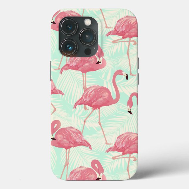 Coques Case-Mate iPhone Preppy Chic Elegant Pink Flamingo Motif (Verso)