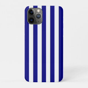 Case-Mate iPhone Case Préppy Vertical Stripes Marine Bleu Blanc rayé