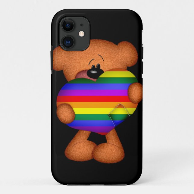 Coques Case-Mate iPhone Pride Coeur Teddy Ours (Dos)
