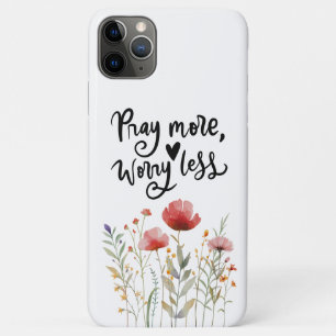 Case-Mate iPhone Case Priez Plus Inquiète Moins Inspirationnelle Citatio