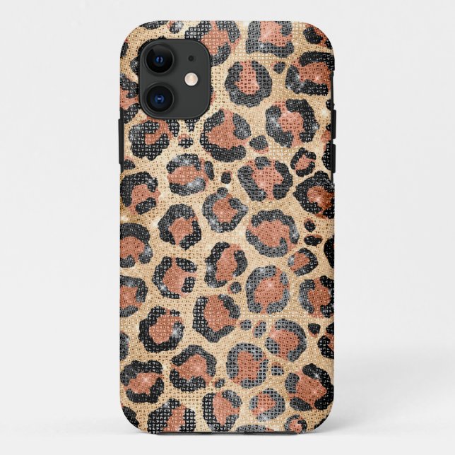 Coques Case-Mate iPhone Prince d'Or noir Brown Leopard (Dos)