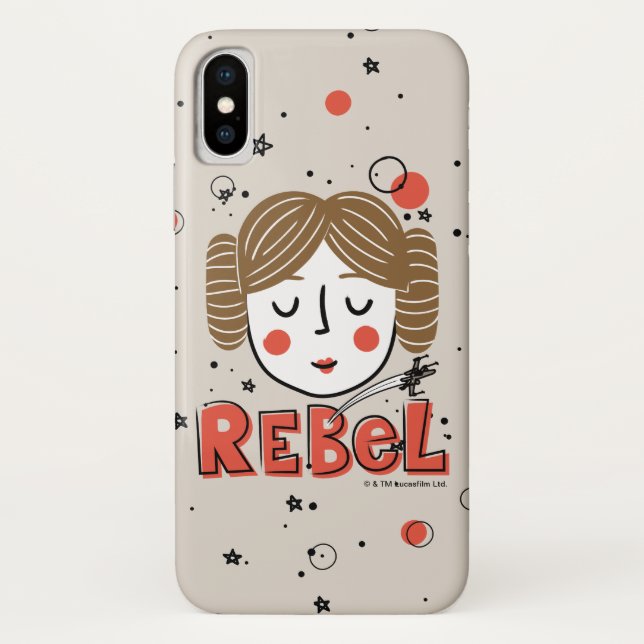 Coques Case-Mate iPhone Princess Leia Doodle (Dos)