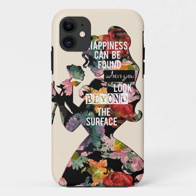 Coques Case-Mate iPhone Princesse| Belle silhouette florale (Dos)