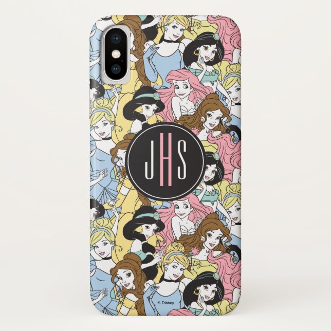 Coques Case-Mate iPhone Princesse Disney| Motif surdimensionné de monogram (Dos)