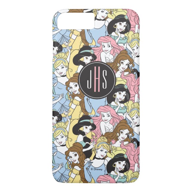 Coques Case-Mate iPhone Princesse Disney| Motif surdimensionné de monogram (Dos)