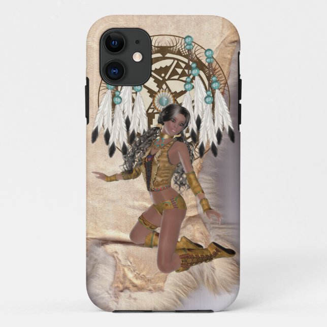 Coques Case-Mate iPhone Princesse indienne américaine Mandala (Dos)