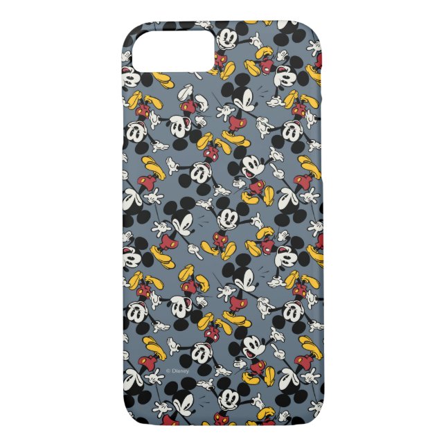 Coques Case-Mate iPhone Principaux raccourcis Mickey | Motif d'icône bleue (Dos)