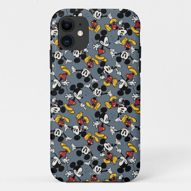 Coques Case-Mate iPhone Principaux raccourcis Mickey | Motif d'icône bleue (Dos)