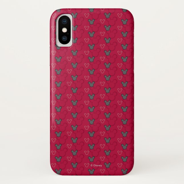 Coques Case-Mate iPhone Principaux raccourcis Mickey | Motif d'icône rouge (Dos)