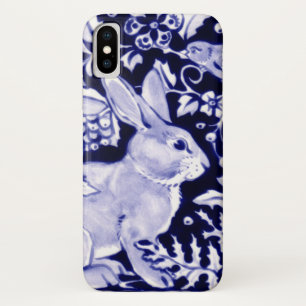 Case-Mate iPhone Case Printemps Bleu & Blanc Lapin & Oiseau Floral Pâqu