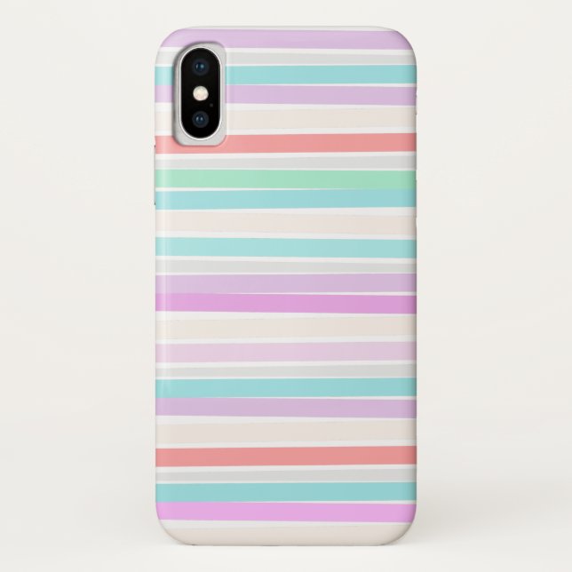 Coques Case-Mate iPhone Printemps couleurs d'été en rayures (Dos)