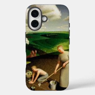 Coque Pour iPhone 16 Printemps dans le pays par Grant Wood