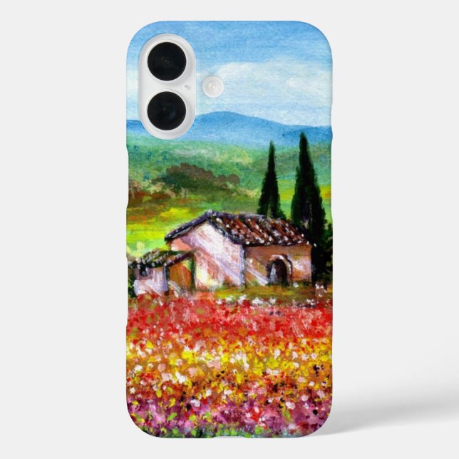 Coques Case-Mate iPhone PRINTEMPS DANS LE PAYSAGE TOSCANE Champs de fleurs (Verso)