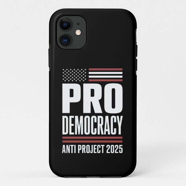 Coques Case-Mate iPhone Pro Democracy Anti Project 2025 Trump 2025 (Dos)