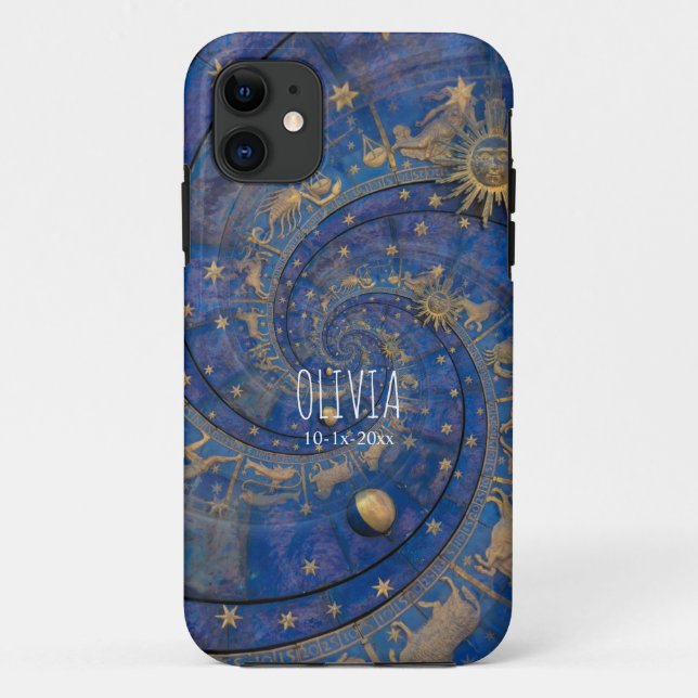 Coques Case-Mate iPhone Produit : Spirale du zodiaque céleste personnalisé (Dos)