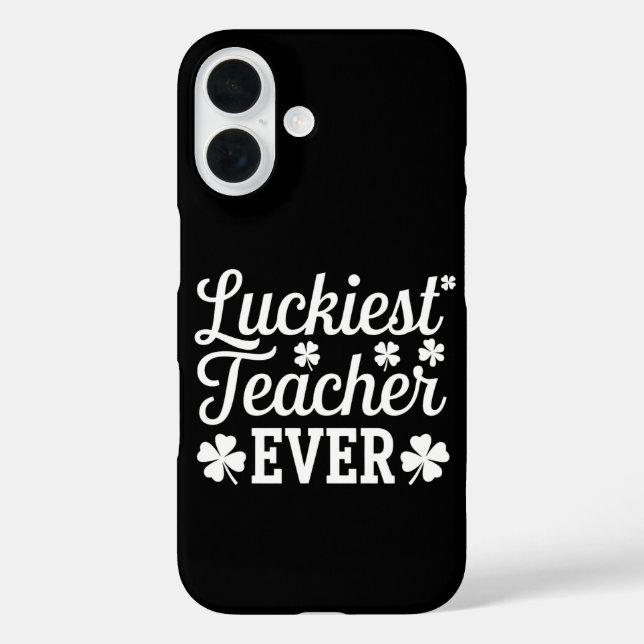 Coques Case-Mate iPhone Prof le plus chanceux enseignant la Saint-Patrick (Verso)