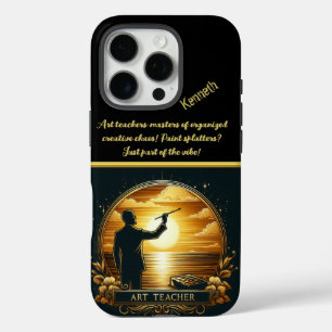 Coques iPhone 16 Pro Professeur d'art Inspirer au coucher du soleil
