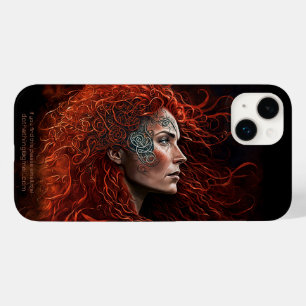 Coque Pour iPhone 14 Plus Profil de femme irlandaise avec peinture faciale A