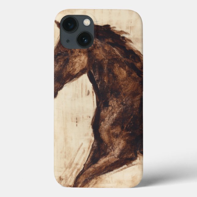 Coques Case-Mate iPhone Profil du cheval sauvage Brown (Verso)