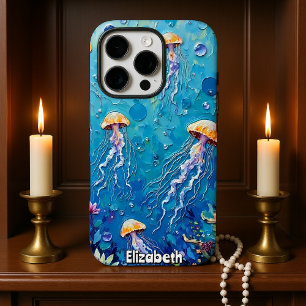 Coques iPhone 16 Pro Profondeurs de rêve : Imaginaire de méduse