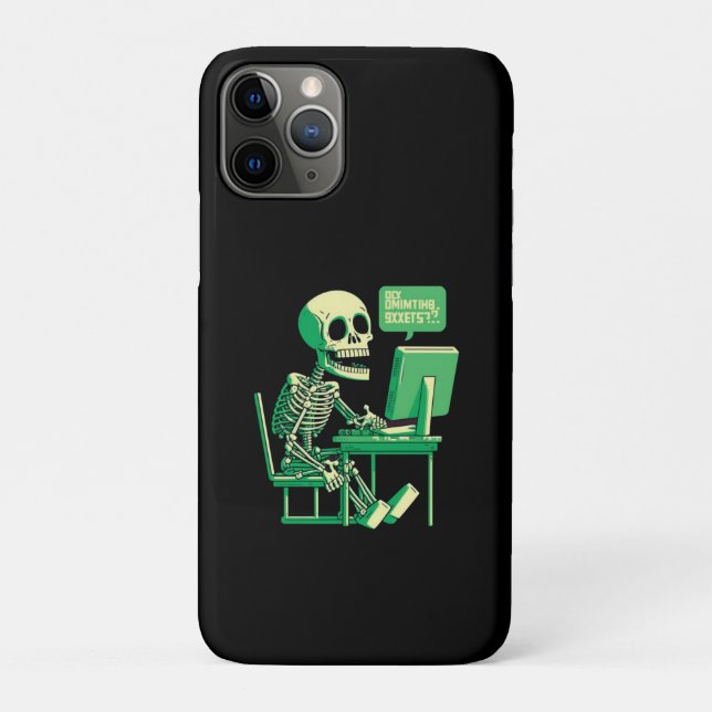 Coques Case-Mate iPhone Programmer Skeleton dans le cas de téléphone d'err (Dos)