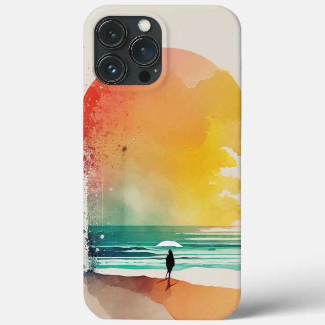 Coques Case-Mate iPhone Promenade dans les Waves Abstrait Beach Art (Verso)