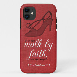 Coques Pour iPhone Promenade par citation de vers de bible de 5:7 de