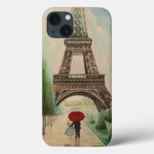 Etui iPhone 13 Promenades romantiques à la Tour Eiffel