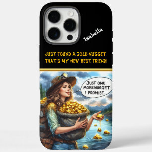 Coques iPhone 16 Pro Max Prospecteur à la recherche de rêves dorés dans la