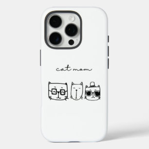Coques iPhone 16 Pro Protection mignonne pour les Amoureux de les chats