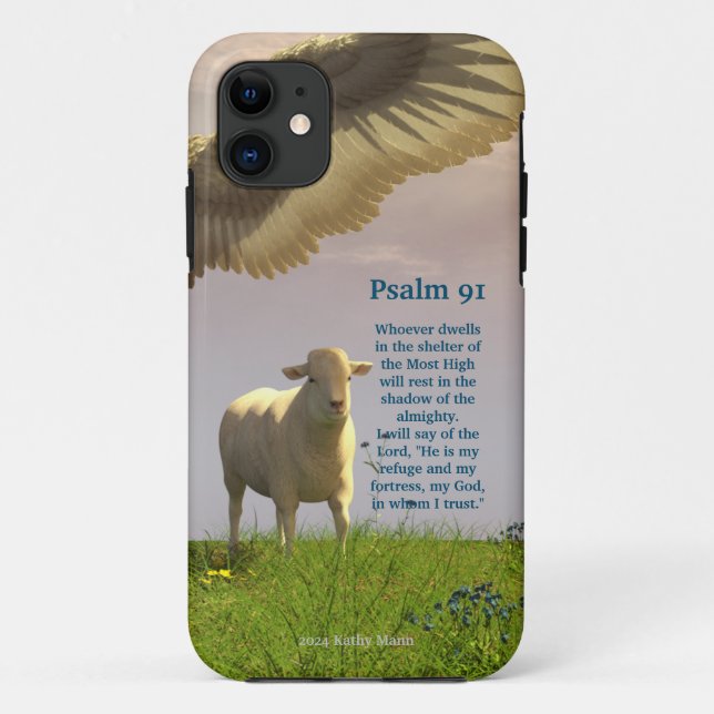 Coques Case-Mate iPhone Psaume 91 et un mouton sous ses ailes (Dos)