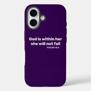 Coque Pour iPhone 16 Psaumes 46:5 Dieu est dans son verset biblique