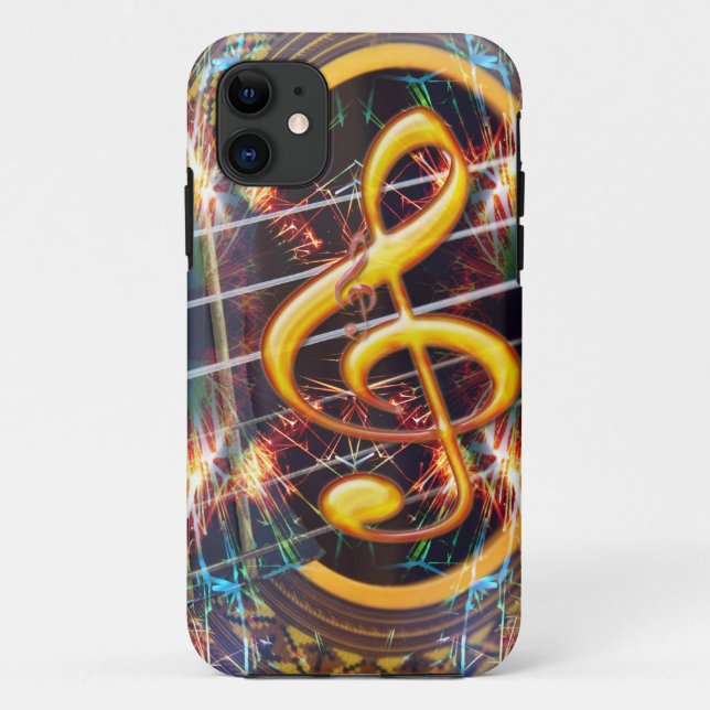 Coques Case-Mate iPhone Psychadélique Accoustique Guitare, conception de l (Dos)