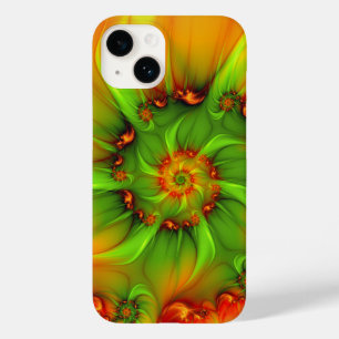 Coque Pour iPhone 14 Psychédélique colorée moderne art Abstrait fractal