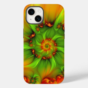 Coque Pour iPhone 14 Psychédélique colorée moderne art Abstrait fractal