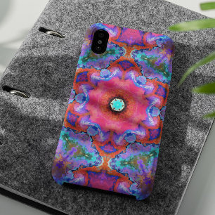 Case-Mate iPhone Case Psychédélique Hippie Fleur rose bleu et orange