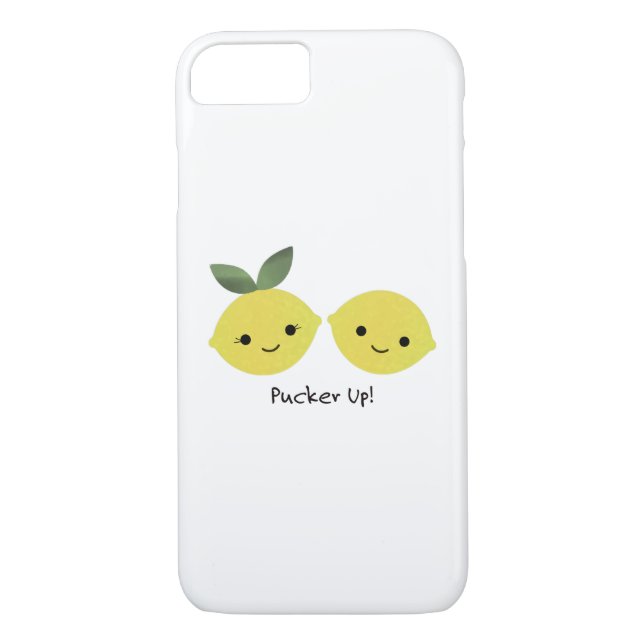 Coques Case-Mate iPhone Pucker up Cute Kawaii Lemons (Dos)