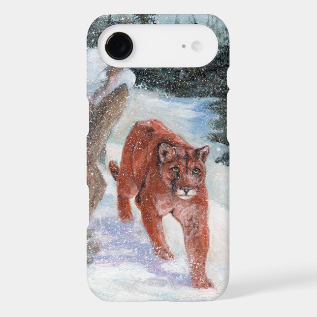 Coques Case-Mate iPhone Puma dans la neige (Verso)