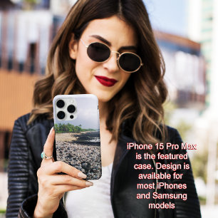 Coque iPhone 15 Pro Max PunaluGu Plage de sable noir Hawaii Big Island