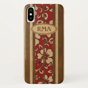 Etui iPhone Case-Mate Pupukea Vintage monogramme hawaïen Surf de bois Fa
