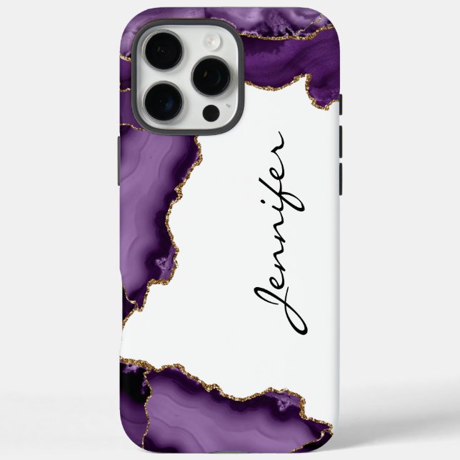 Coques Case-Mate iPhone Purple Agate Geode Stone iPhone (Verso)