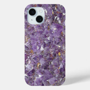 Coque Pour iPhone 15 Purple Amethyst Gemstone Personnalisé