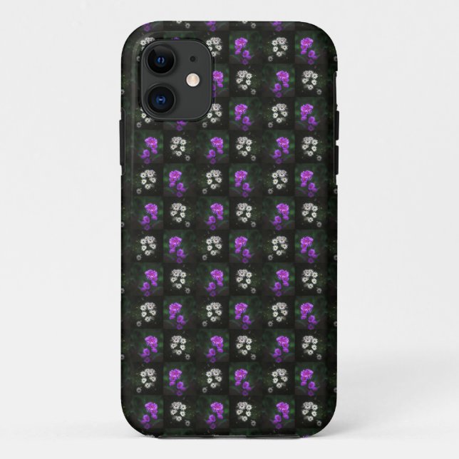 Coques Case-Mate iPhone Purple and White Floral (Dos)