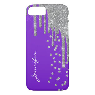 Case-Mate iPhone Case Purple avec Parties scintillant argent lecteurs iP