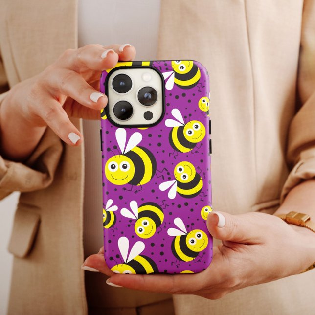 Coques Case-Mate iPhone Purple Bumblebees iPhone | iPhone 14 Coque-Mate (Créateur téléchargé)