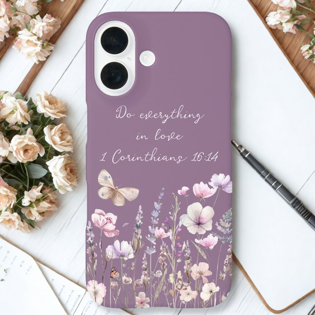 Coques Case-Mate iPhone Purple Floral Butterfly (Créateur téléchargé)