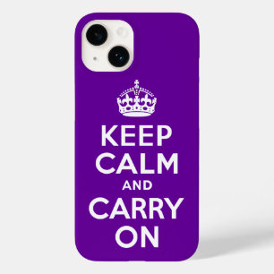 Coques Pour iPhone Purple Gardez le calme et continuer