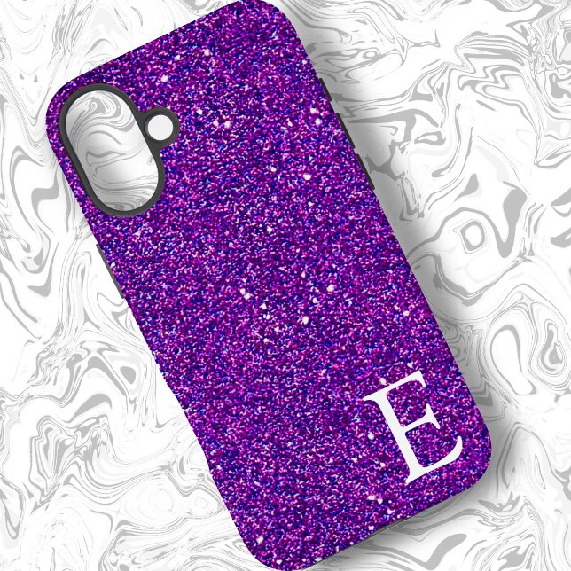 Coques Case-Mate iPhone Purple Girly Parties scintillant imprimée stylish  (Créateur téléchargé)