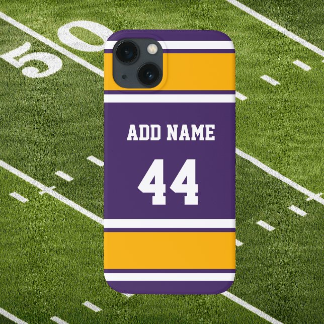 Coques Case-Mate iPhone Purple Gold et White Sports Stripe (Purple Gold and White Sports Stripe Phone Case, Customize It!)